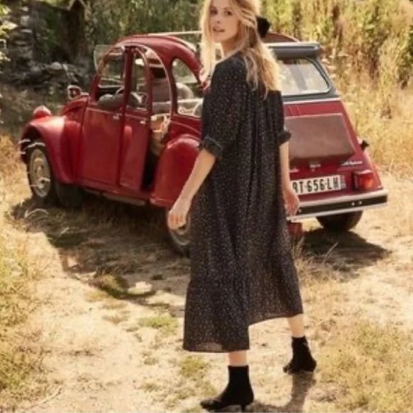 Doen Whisper Dress in Black Marfa Paisley XS NO BELT! - Picture 2 of 5